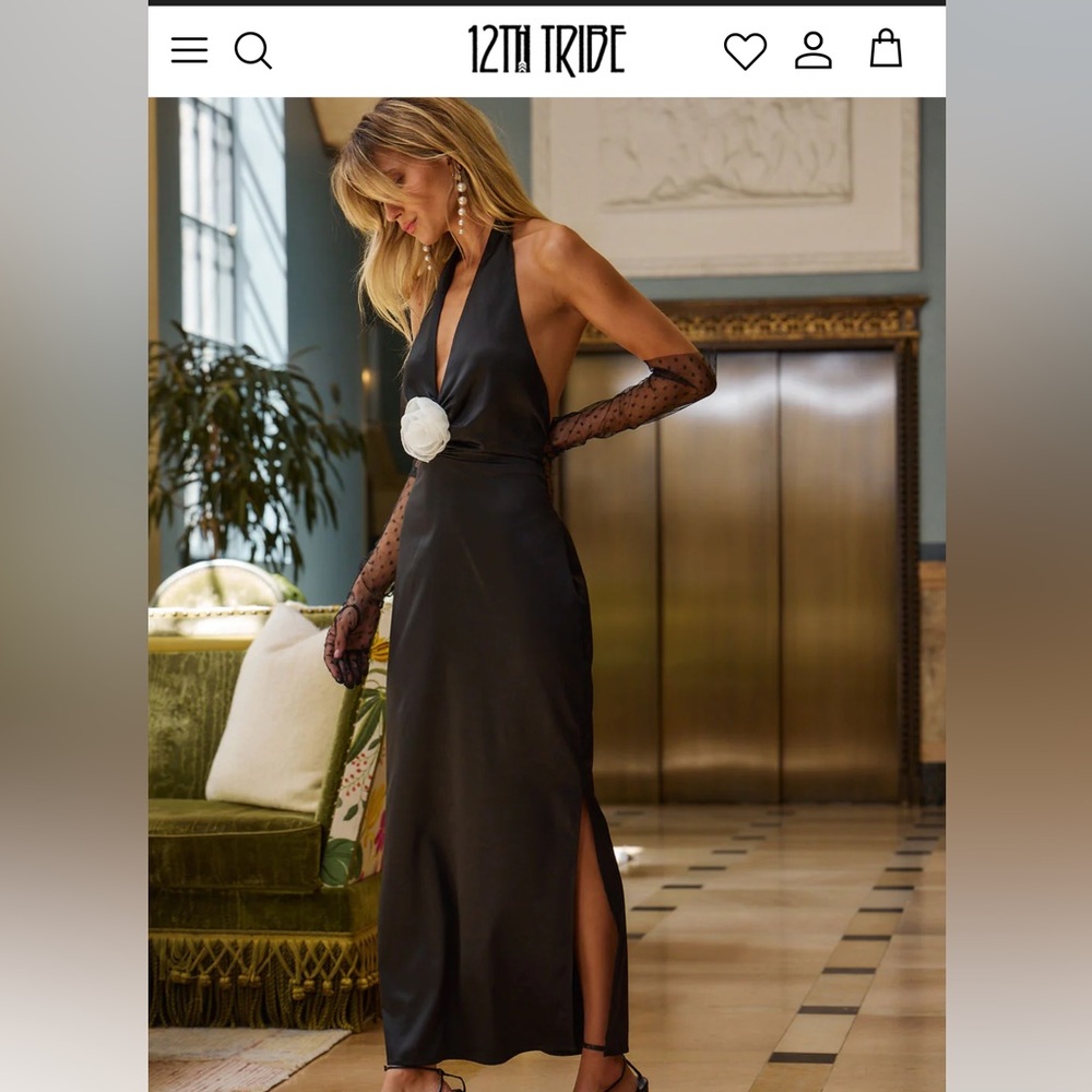 12th Tribe Black Backless Dress - Picture 9 of 10